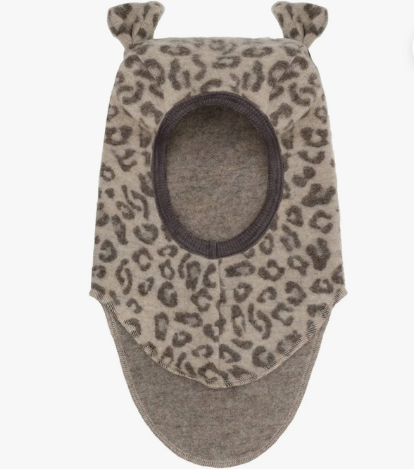 huttelihut - balaclava ears wool fleece jac, camel melange