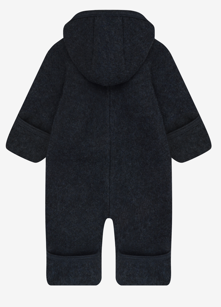 huttelihut - pram suit wool fleece, navy melange