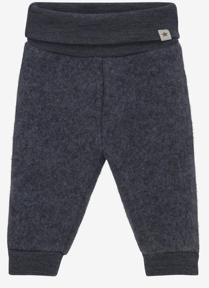huttelihut - pants wool fleece, navy melange