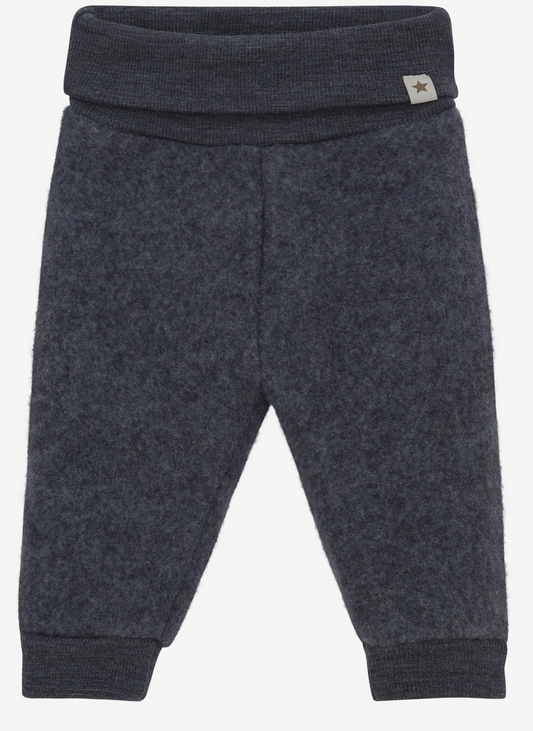 huttelihut - pants wool fleece, navy melange