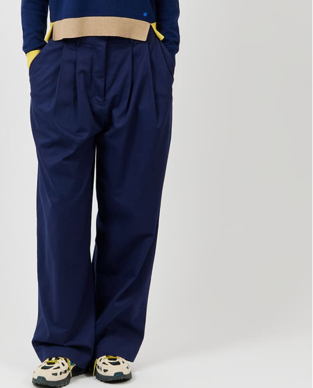 AP woman - pantalon à pinces femme, marine