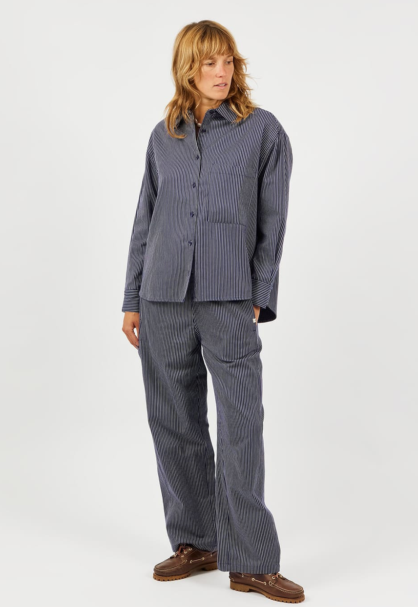 AP woman - chemise femme rayures, marine
