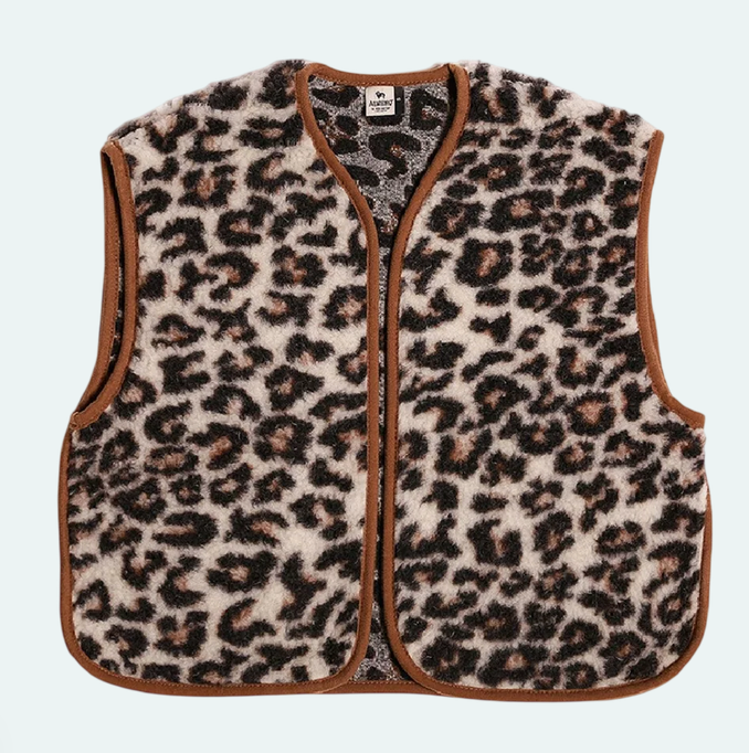 alwero - gilet camino, leopard, light