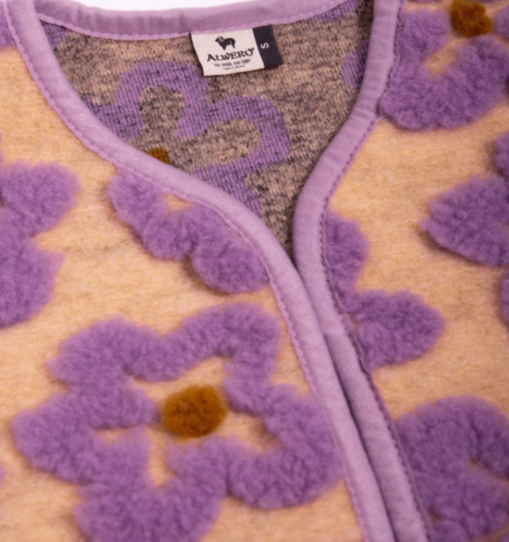 alwero - gilet camino uni, flows apricot