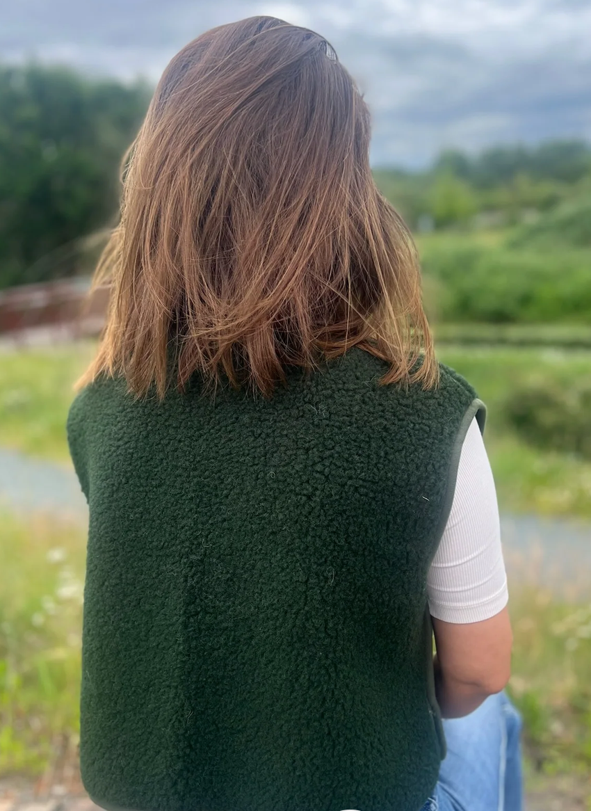 alwero - gilet camino uni, dark green, light