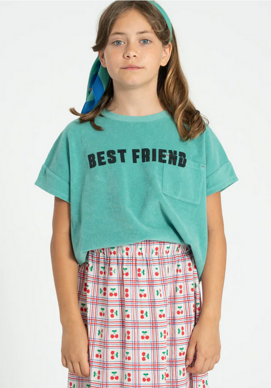 piupiuchick - t shirt turquoise with best friend print - Lubus & moi