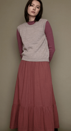 serendipity organics - double gauze skirt, fig - Lubus & moi