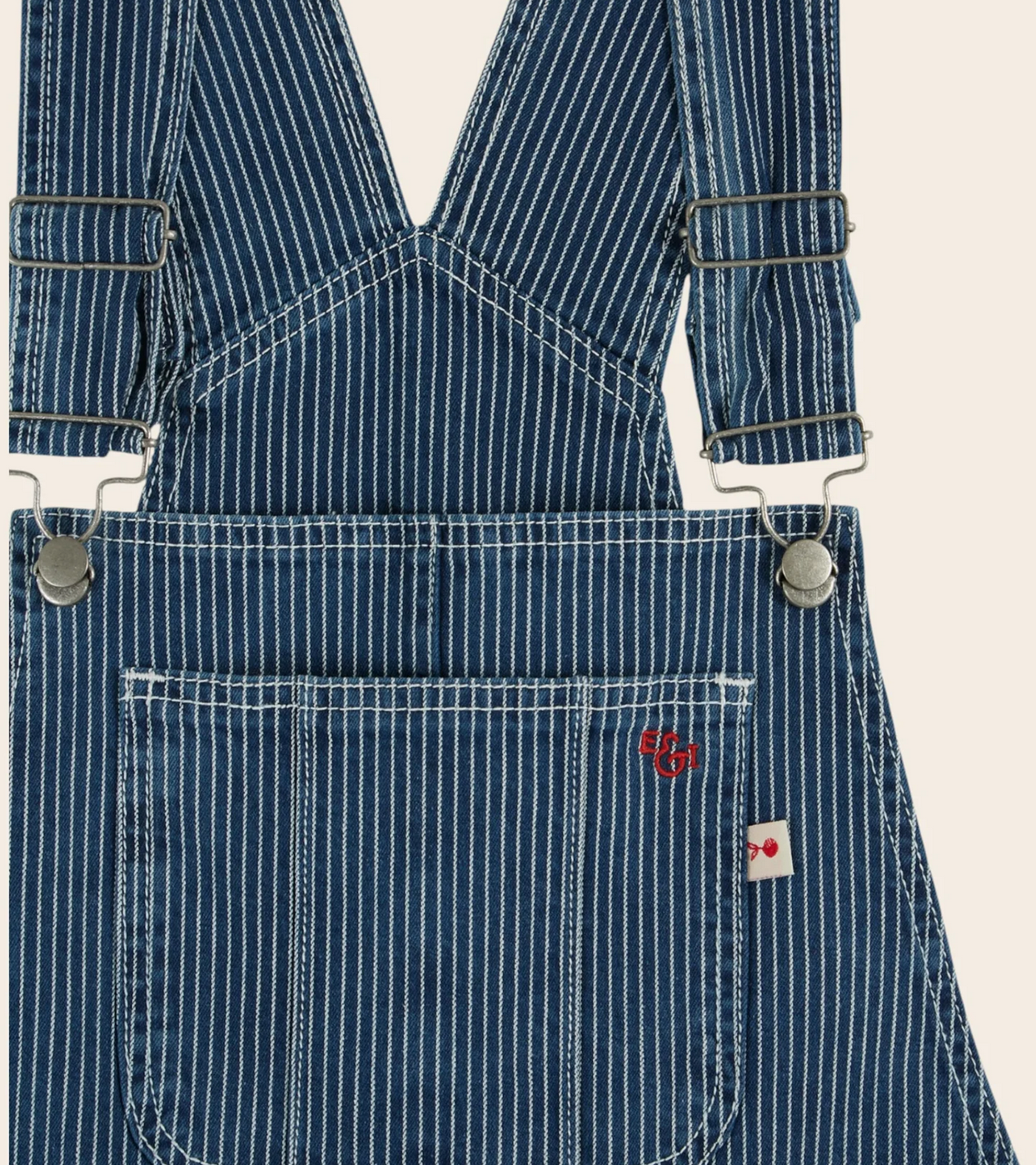 emile & ida femmes - salopette denim raye
