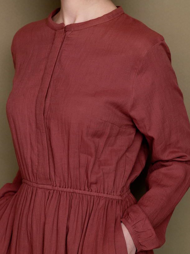 serendipity organics - double gauze dress, fig