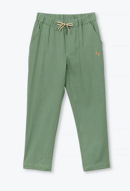 arsène et les pipelettes - pantalon coton rustique, kaki