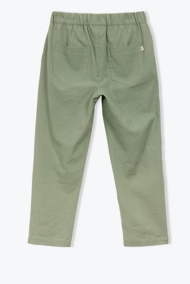 arsène et les pipelettes - pantalon coton rustique, kaki