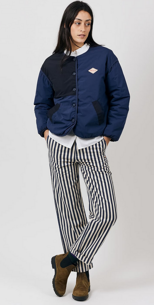 AP woman - pantalon rayures, navy