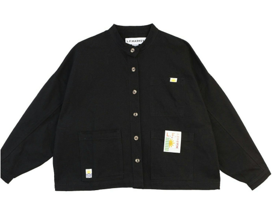 L.F.MARKEY - wide chore coat longline, black 1