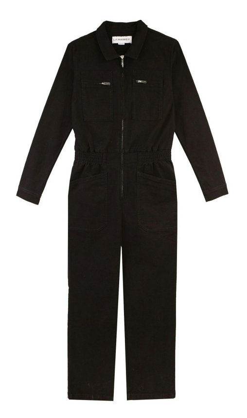 L.F.MARKEY - danny stretch canvas boilersuit black / drop 2