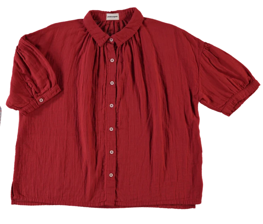 poudreorganic - chemise néotine, equestrian red