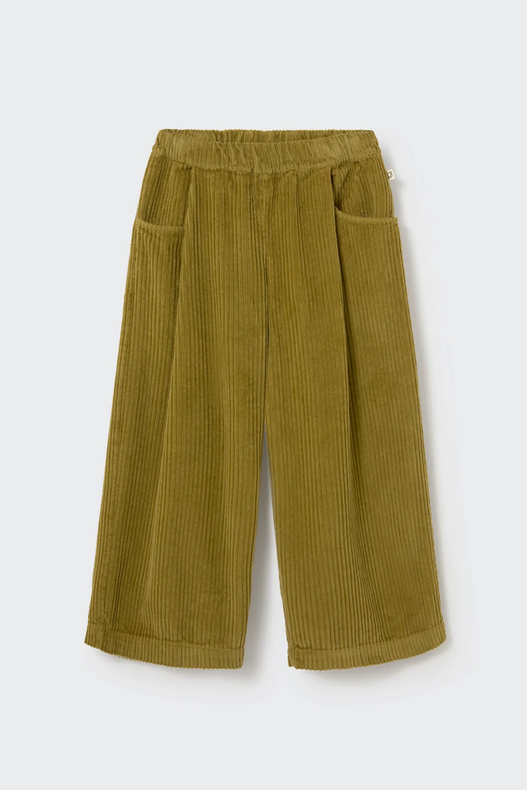 cozmo - aura, wide wale corduroy pants, green, wide-leg