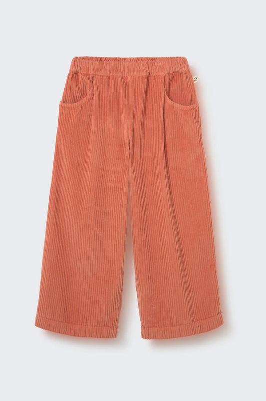 cozmo - aura, wide wale corduroy pants, pink siena, wide-leg