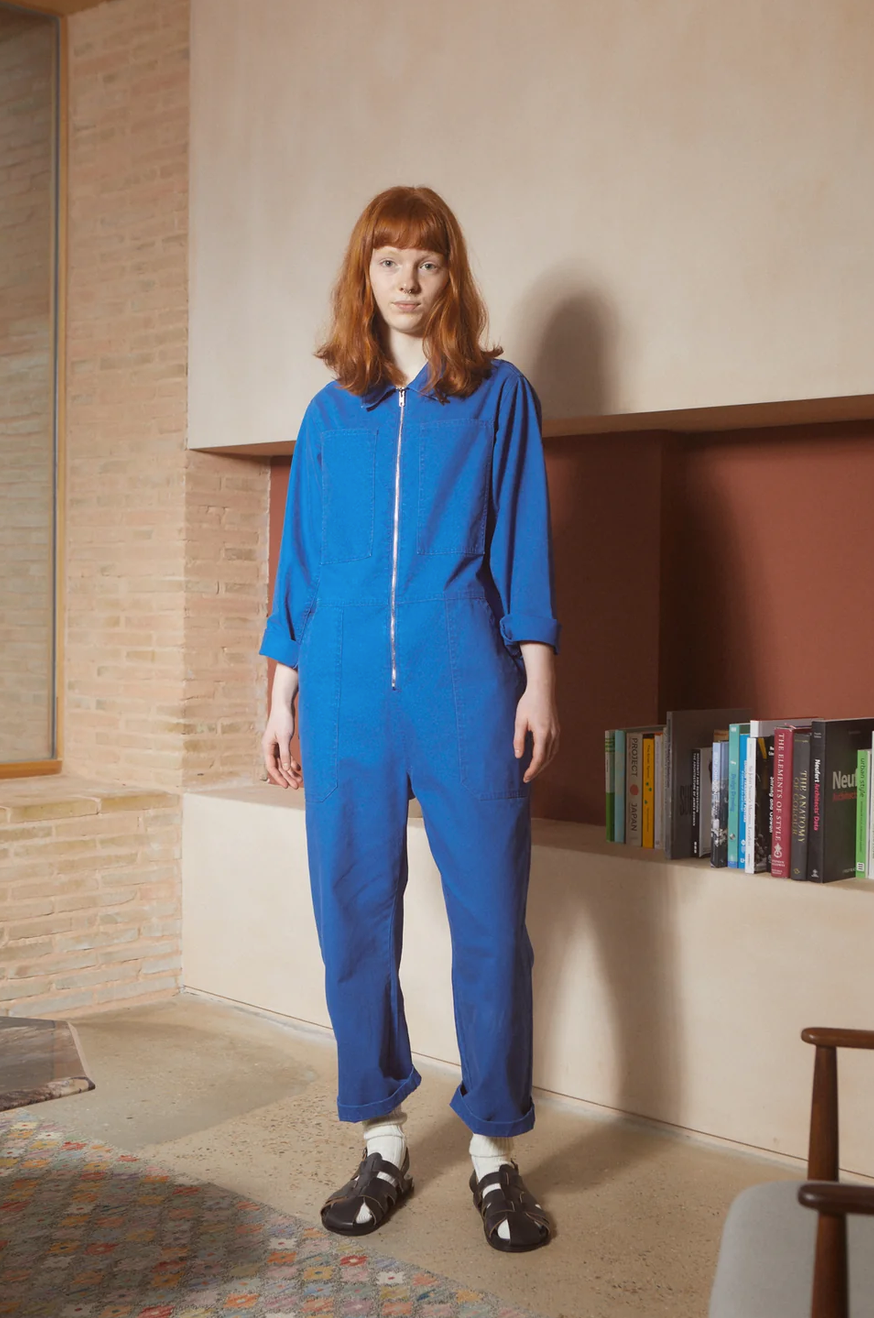L.F.MARKEY - dominic boilersuit washed canvas, cobalt wash 13