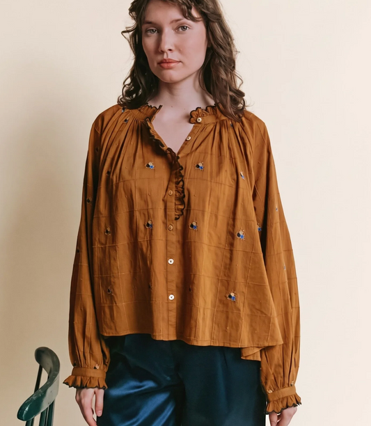 emile & ida femmes - blouse elyana, artichaud