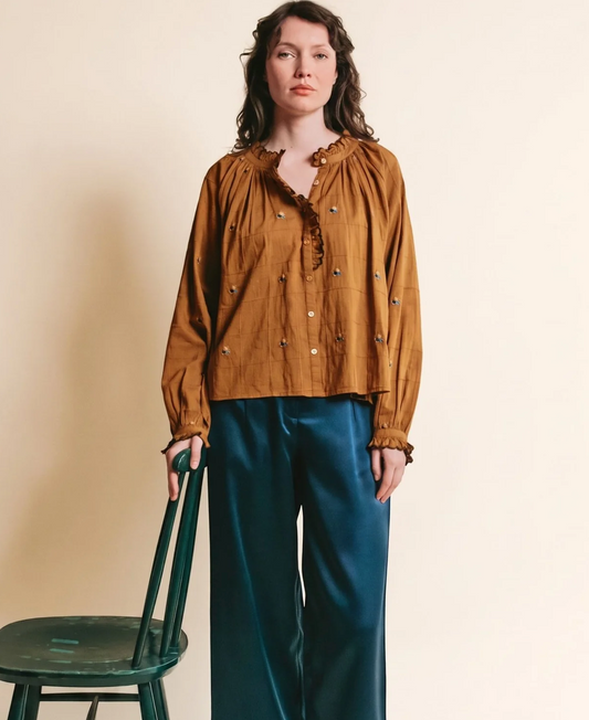 emile & ida femmes - blouse elyana, artichaud