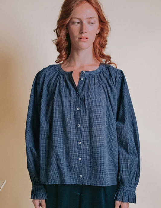 emile & ida femmes - blouse edounia 1, ample khadi, helsinki