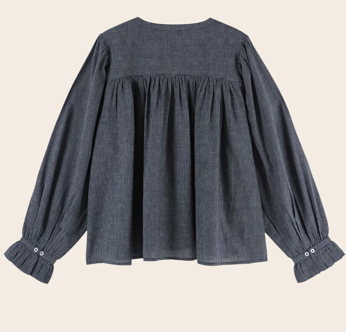 emile & ida femmes - blouse edounia 1, ample khadi, helsinki