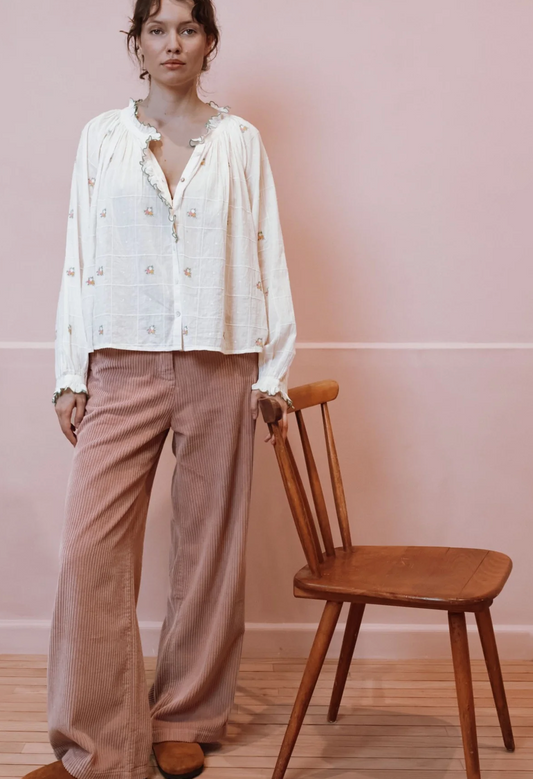 emile & ida femmes - pantalon edgar, nymphéa