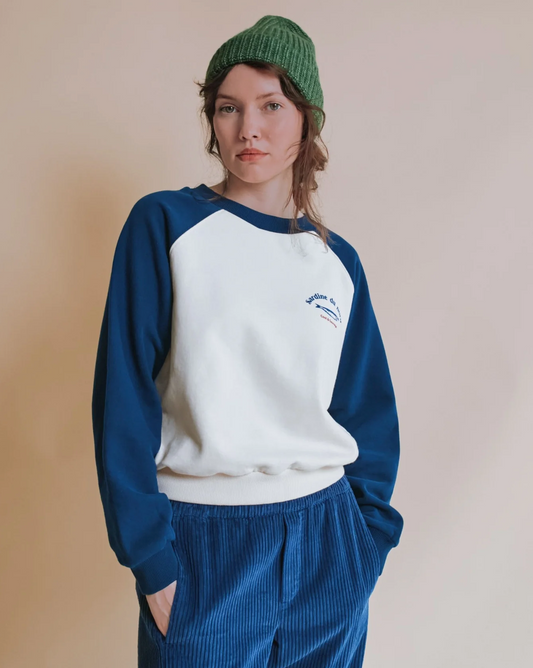 emile & ida femmes - sweat elina, midnight & écru