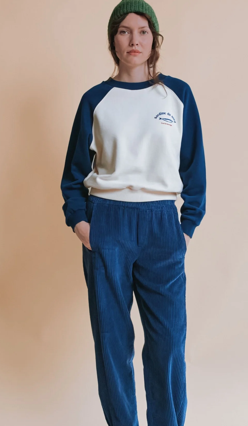 emile & ida femmes - sweat elina, midnight & écru