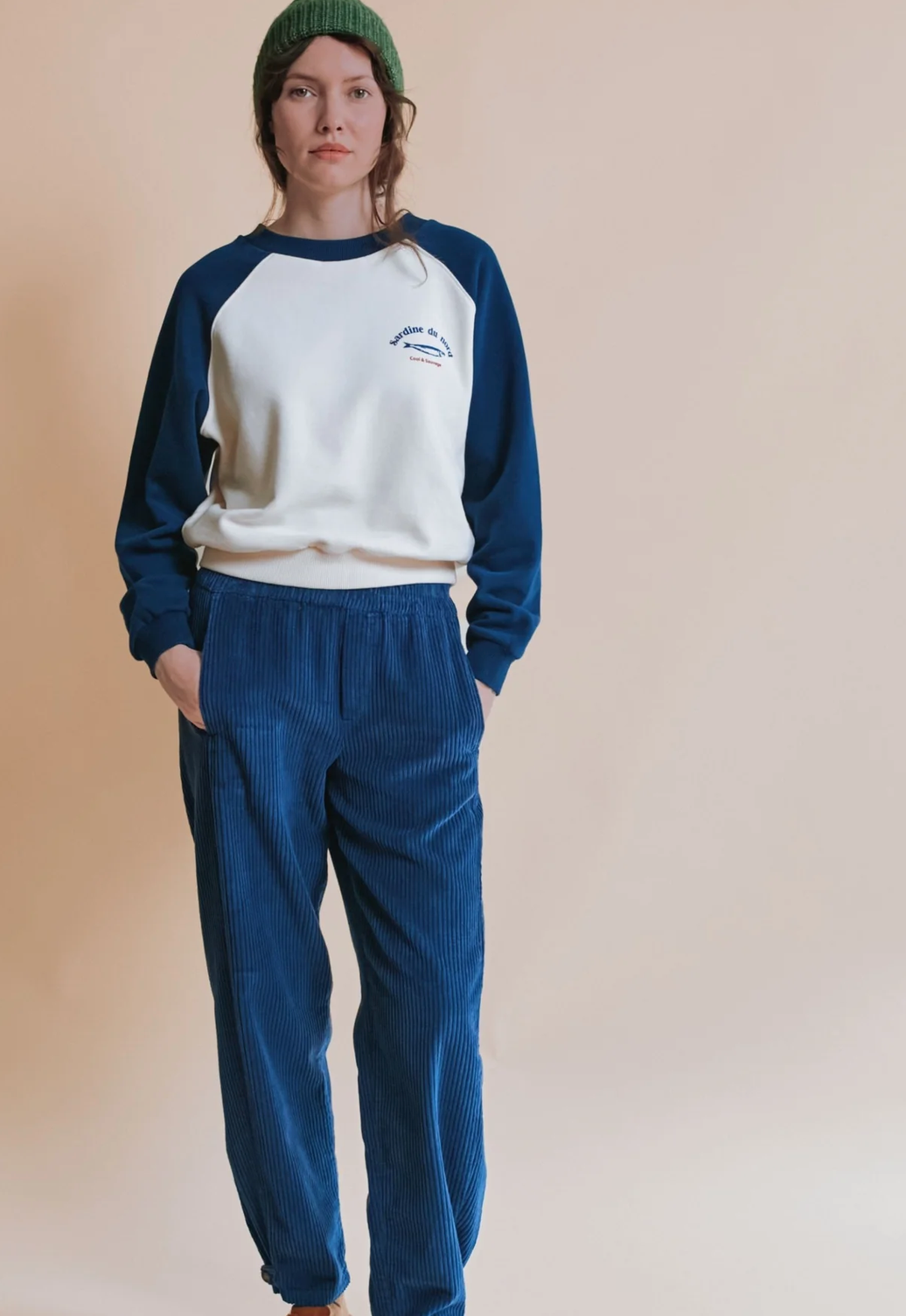 emile & ida femmes - sweat elina, midnight & écru
