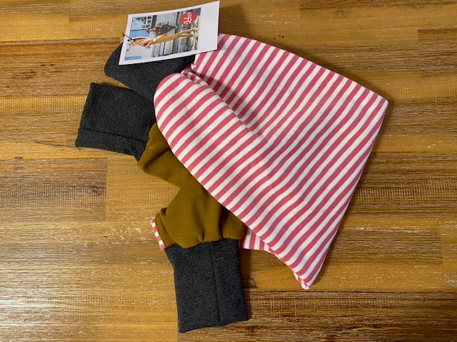 LUBU'S - lubu's pants, stripes rose on ochre, 1-4 jahre