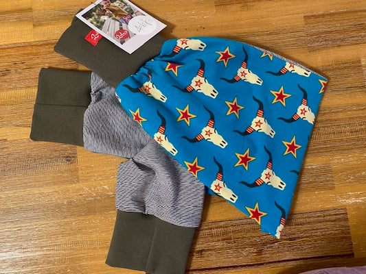 LUBU'S - lubu's pants, wild wild buffalo - oliv bord, 4-6 jahre