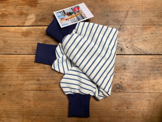 Lubu's - Lubu's pants, dusty blue stripes on cream allover, 0-2 Jahre