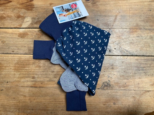 Lubu's - Lubu's pants, ancor azul with points on stripes, 0-2 Jahre